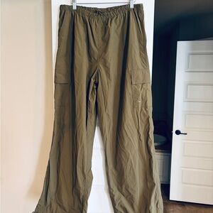 Pink Olive Green Wind Pants